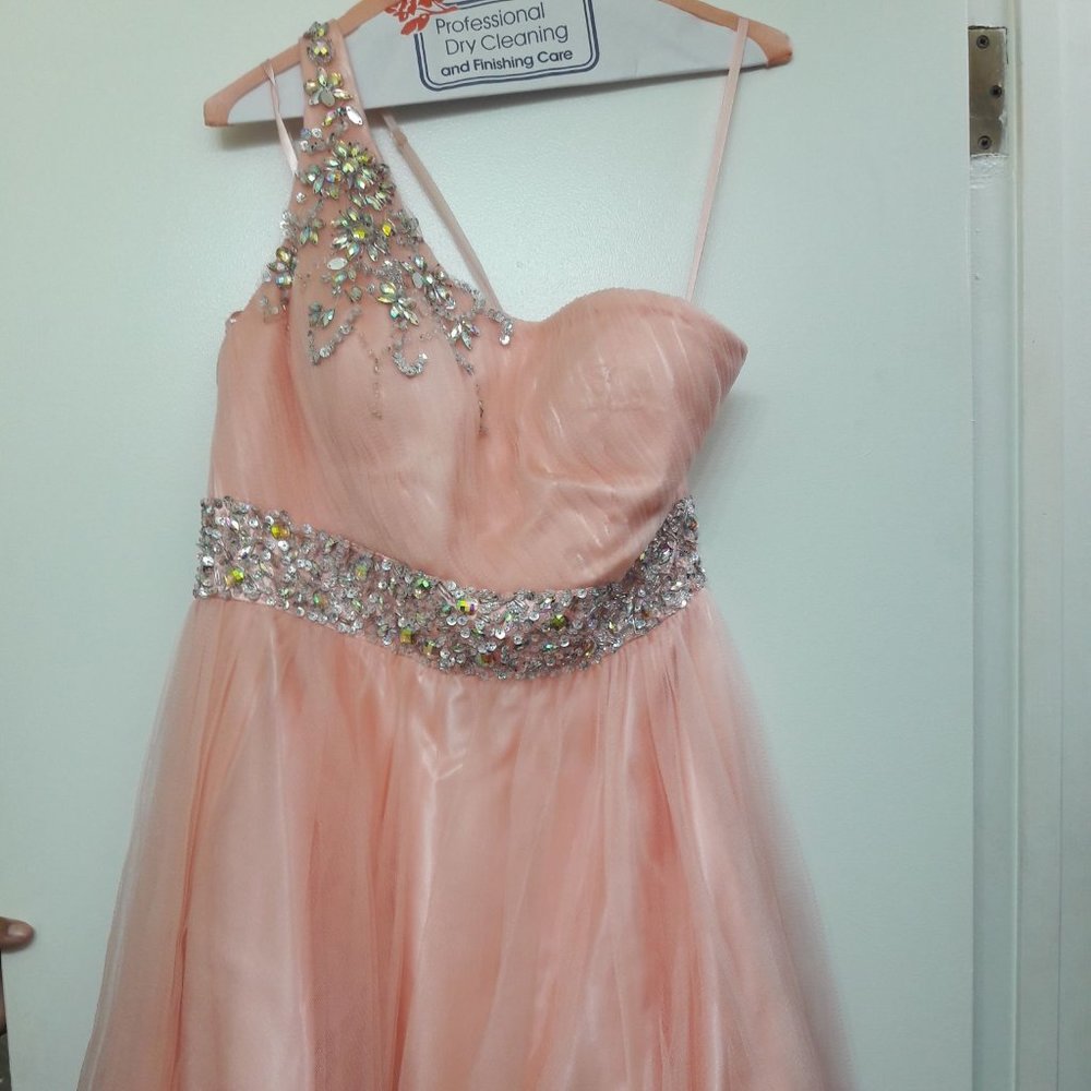 One shoulder cocktail